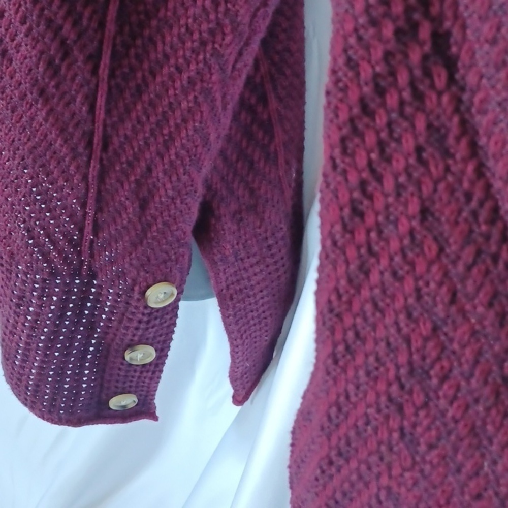 eight eight eight cotton dark red/burgundy sweater - Picture 3 of 7